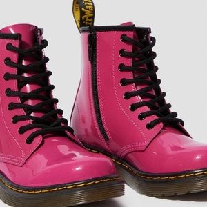 JUNIOR 1460 PATENT LEATHER LACE UP BOOTS us3